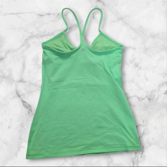 Lululemon Size 6 Power Y Tank Bright Green - Picture 3 of 4